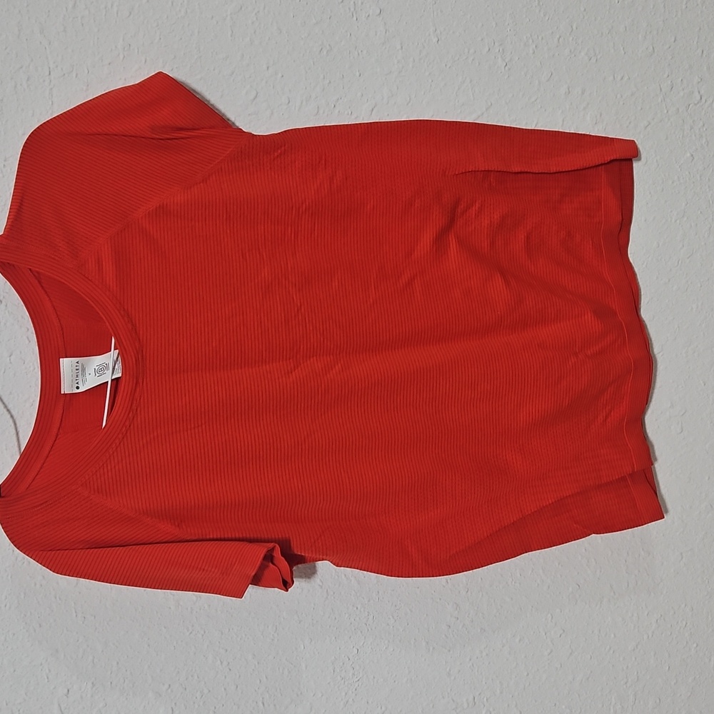 Athelta red athletic short sleeve top